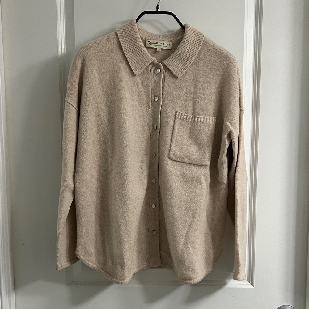 madewell x donni - cashmere merino shirt jacket